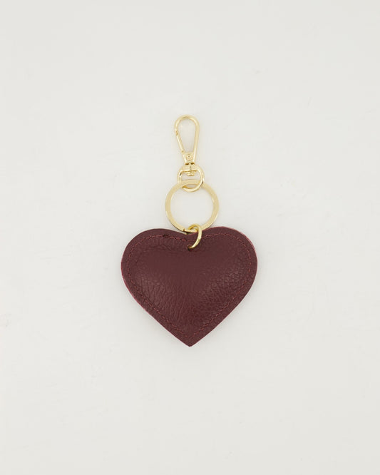 The Bordeaux Heart Charm